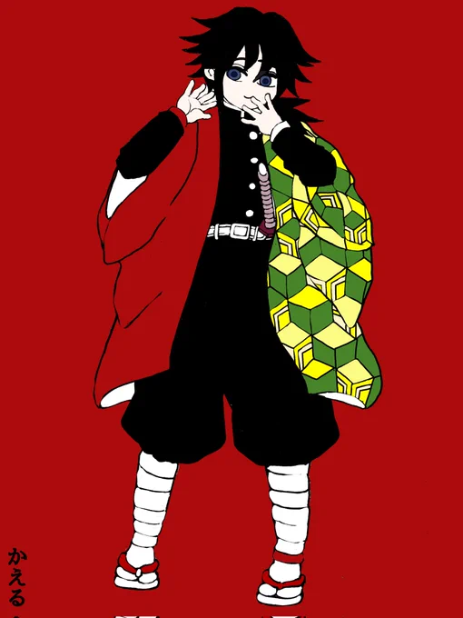 足がっ  このバケツ塗りに きらきらの素材まるごと 重ねて、透過率をいじって おわり!  で、ベルトやら刀やら、光沢に見せたいところを消しゴムで消すと、明暗になったりするの～ 早業(笑)