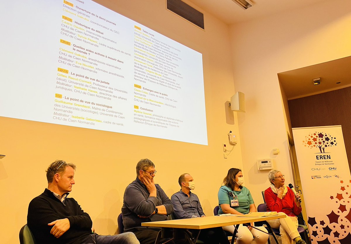 ClementGakuba's tweet photo. Salle pleine pour la demi-journée du Groupe d’Ethique Clinique du @CHU_Caen qui questionne les enjeux éthiques de la fin de vie :
merci aux intervenants et à la salle pour la richesse des échanges ! https://t.co/5F2qp9h5O3