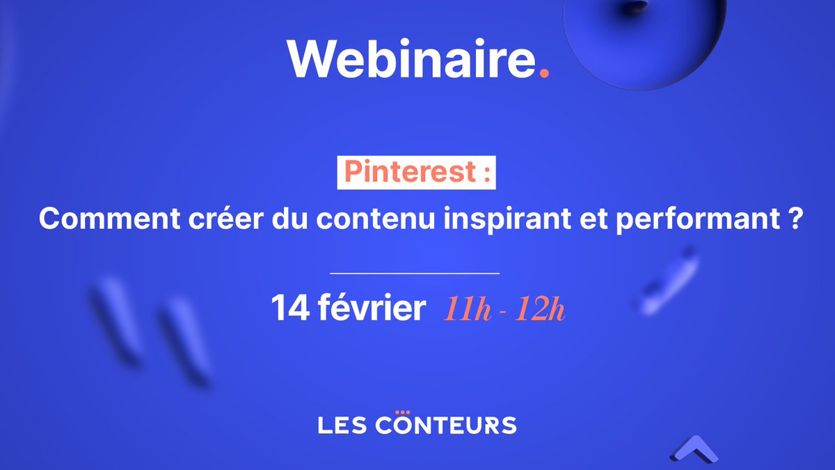 Comment créer du contenu inspirant et performant sur Pinterest ? 🚀 

On vous donne tous nos tips le 14 février à 11h lors de notre Webinaire#9 !

 Pour vous inscrire c’est ici 👉 urlz.fr/kHON