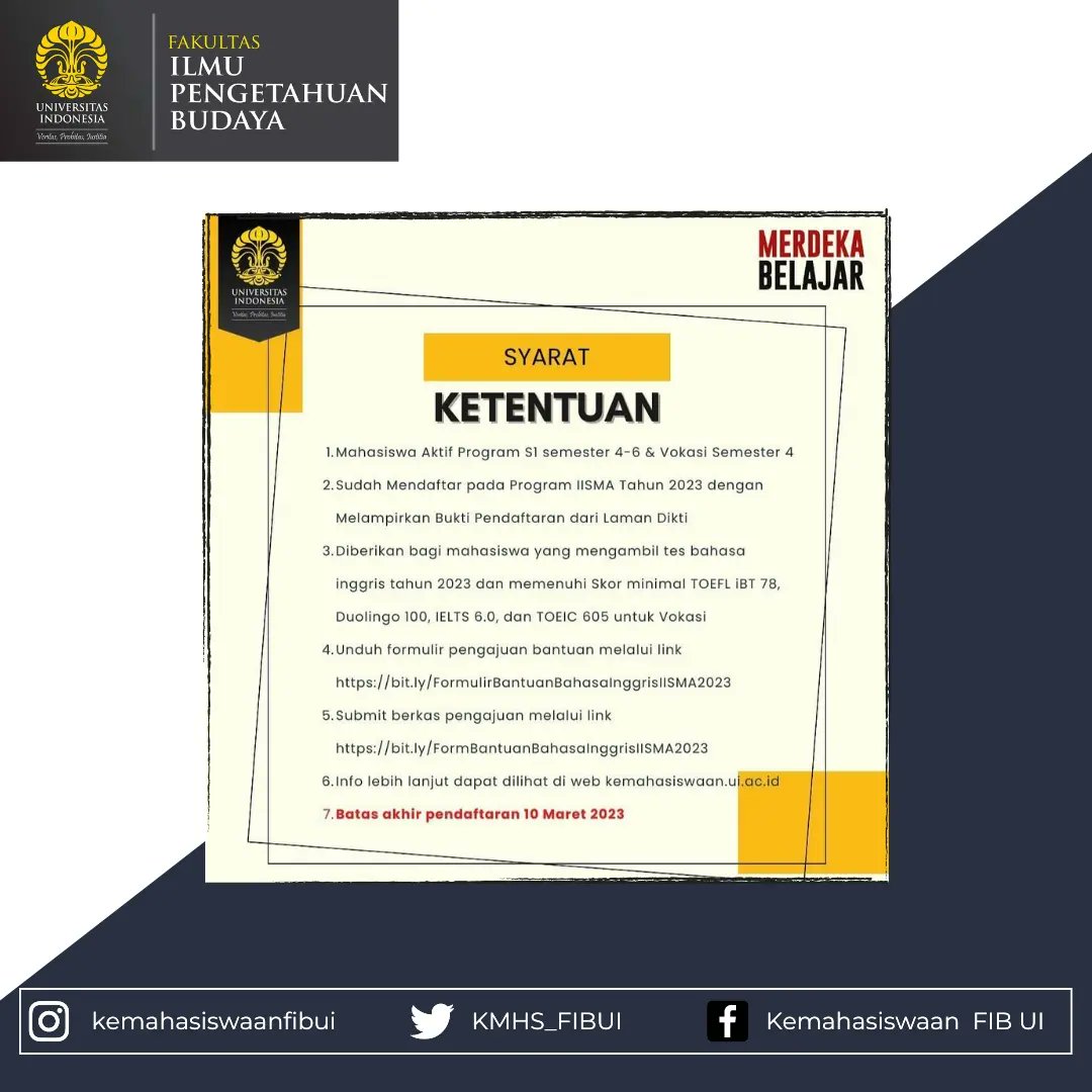 Kemahasiswaan FIB UI tweet media