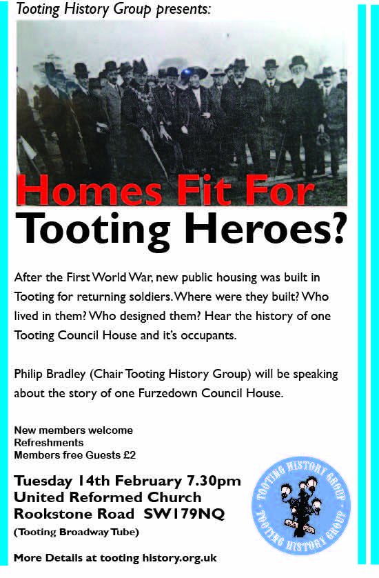 Nest Tuesday 14th  @ 7.30pm the #history of the Furzedown Council House #tooting #heroes