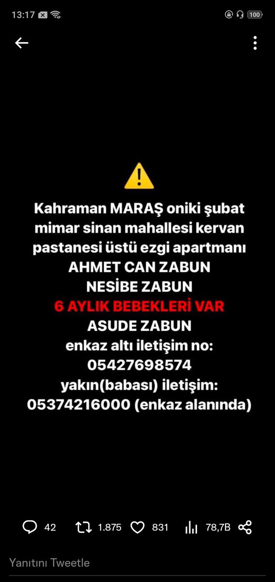 #kahramanmarasdepremi #AFADKahramanmaras #ACILYARDIM #afaddeprem #AFAD 
<a href="/KTUGFB/">KTÜ GFB</a>