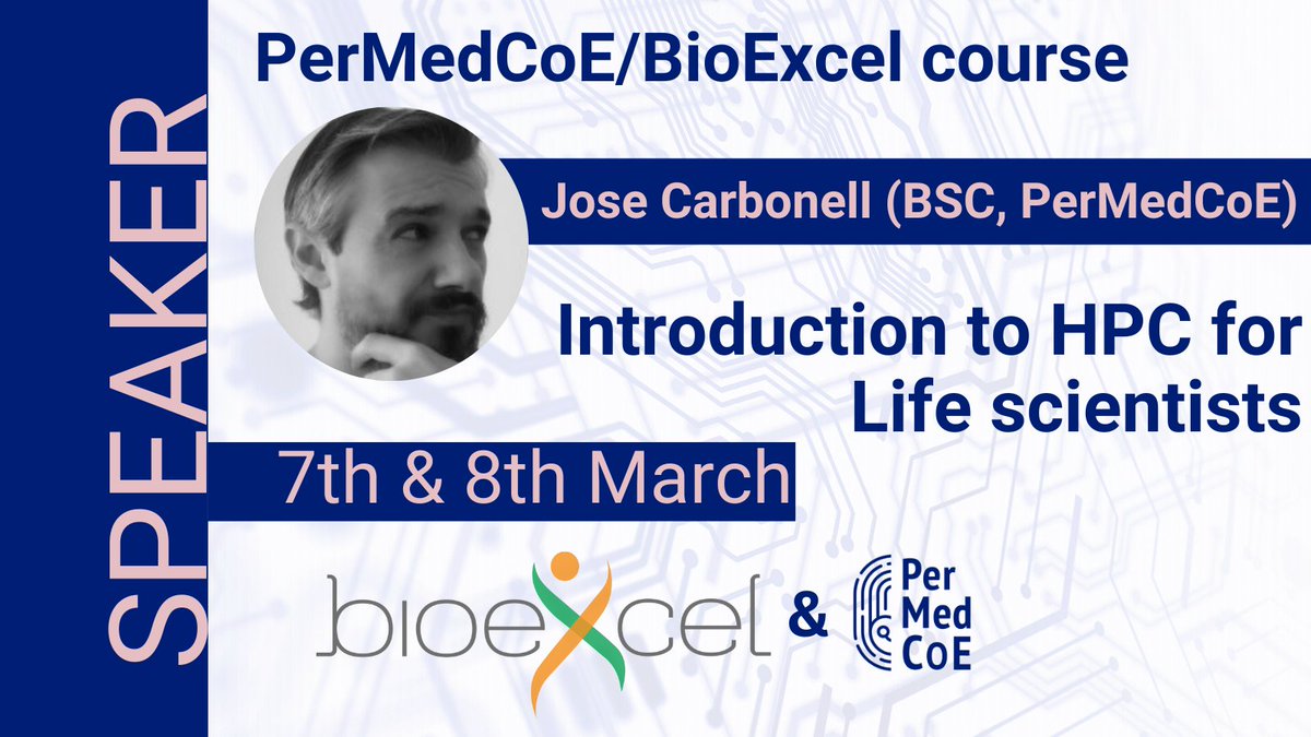 Are you a Life Scientist interested in unravelling the mysteries of High-Performance Computing? Here is your opportunity!

PerMedCoE/BioExcel course
'Introduction to HPC for Life Scientists'
- 7th and 8th of march
- Register now using this link: ow.ly/gW9v50MExmi