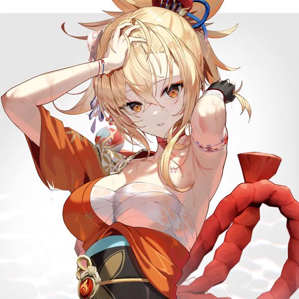 pixivFANBOXで【レイヤー未統合PSDデータ配布】「宵宮」イラストメイキング【製作タイムラプス公開】を公開しました!  