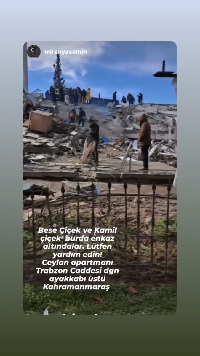 Eyleemcck's tweet photo. Çalışmalar yetersiz ama son durum bu lütfen biraz daha destelk gönderilsin artık. @DepremDairesi @AFAD_gonullu @AFADBaskanlik @buyuksehirkm https://t.co/I5VcyFv2Ie