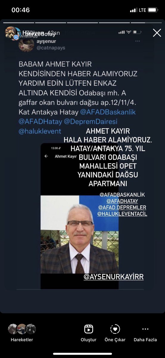 ays (@catnapays) on Twitter photo BABAMDAN 34 SAATTİR HABER ALAMIYORUZ ÇEVRE HASTANELERDE GÖREN VAR MI ULAŞAN VAR MI NOLUR HABER VERİN <a href="/OguzhanUgur/">Oğuzhan Uğur</a> <a href="/ekrem_imamoglu/">Ekrem İmamoğlu</a> <a href="/AFADBaskanlik/">AFAD</a> <a href="/sagliklicozum/">T.C. Sağlık Bakanlığı Sağlıklı Çözüm</a> BABAMDAN 34 SAATTİR HABER ALAMIYORUZ ÇEVRE HASTANELERDE GÖREN VAR MI ULAŞAN VAR MI NOLUR HABER VERİN <a href="/OguzhanUgur/">Oğuzhan Uğur</a> <a href="/ekrem_imamoglu/">Ekrem İmamoğlu</a> <a href="/AFADBaskanlik/">AFAD</a> <a href="/sagliklicozum/">T.C. Sağlık Bakanlığı Sağlıklı Çözüm</a>