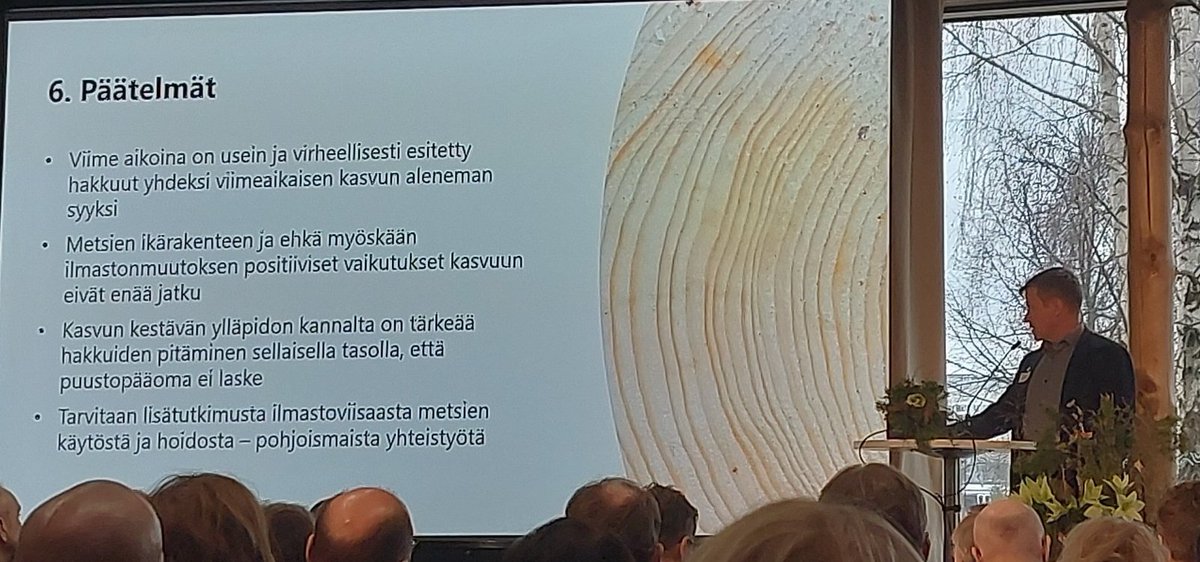 Metsien kasvu säilynee nykyisellä tasolla seuraavat 15-20 v., kertoo <a href="/KariTKorhonen/">Kari T. Korhonen</a> <a href="/LukeFinland/">Luonnonvarakeskus</a>'n #metsäareenassa.