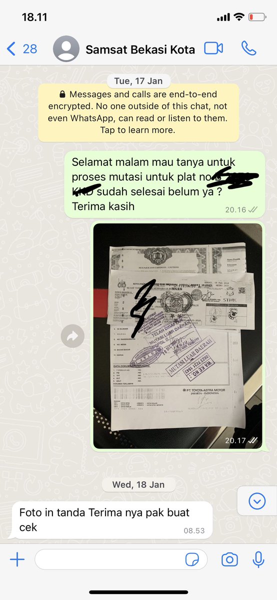 mohammadfrdy's tweet photo. 4. Diloket mutasi @SamsatKotaBkasi sudah selesai dan terlihat biaya mutasi mobil 250.000 dan disarankan ke polda untuk proses pencabutan berkas dan petugas loket menginformasikan bisa dibantu dengan tarif 650.000 proses satu bulan setengah berkas bisa di ambil dan cfrm melalui wa https://t.co/PxauOKf3QK