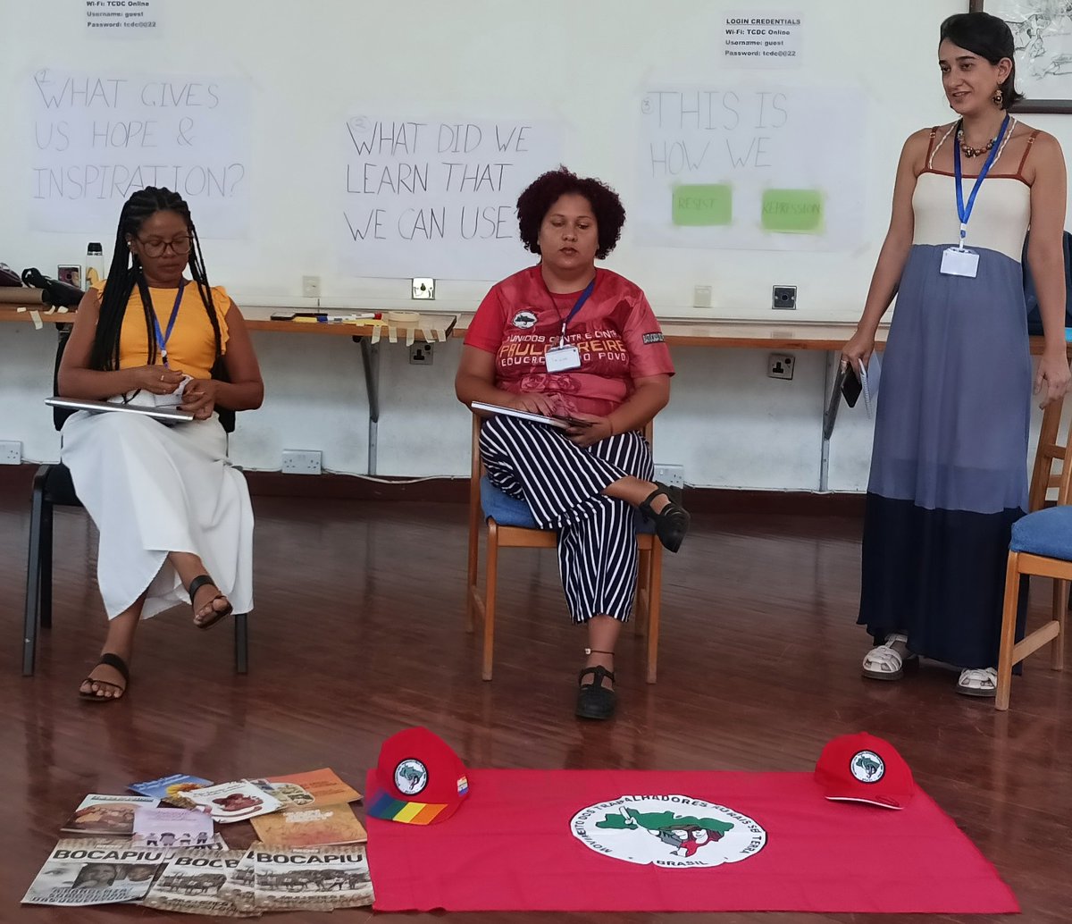 sndeep's tweet photo. Activists from #MST #Brasil speaking about #environmentalracism faced by indigenous people and #afrodescendants #Arusha #popularmovements #socialmovements @ActionAidIndia https://t.co/hQJHUYHJyZ