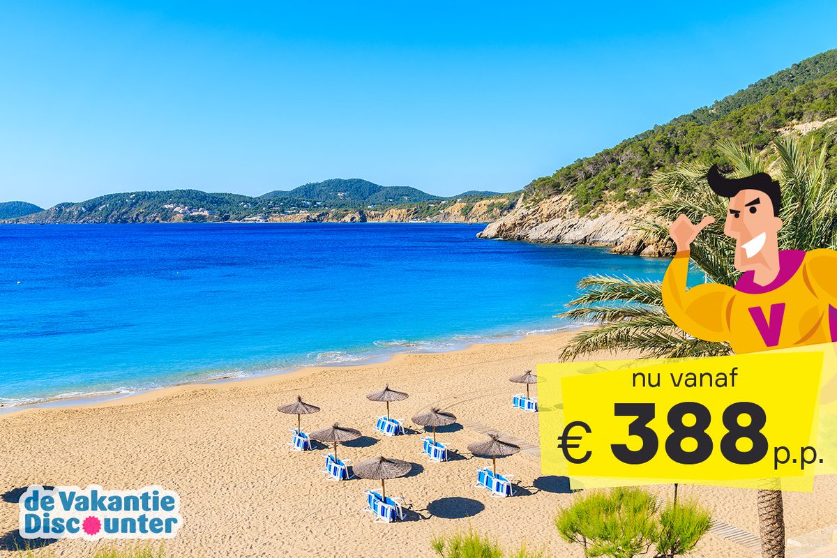 VakDisBe's tweet photo. We’re going to Ibiza 🎶 Vandaag nog dit bekende nummer naar je favoriete reismaatje sturen? 🌞 Bekijk snel deze deal voor het prachtige Sant Antoni de Portmany, aan de westkust van Ibiza. 🎉⤵ 
https://t.co/ZXut0Vzmn4 https://t.co/hEdod0QDB2