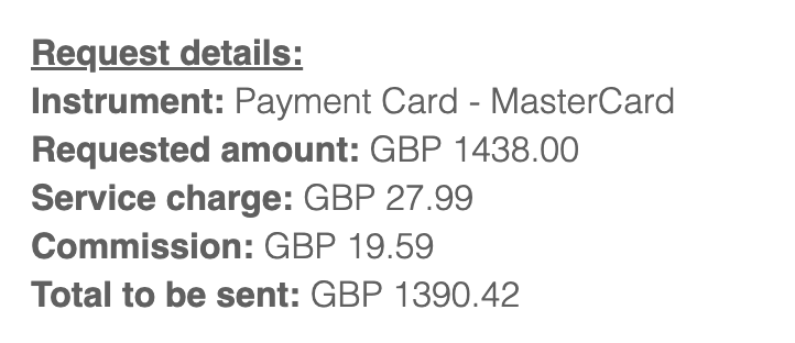 amlwwalker's tweet photo. hey @cex_io 
can you please justify the difference between a service charge and a commission? Insane fees. Not using this platform again. Closing out. https://t.co/xEA3WDmBEt