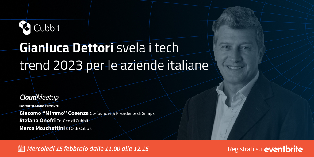 _cubbit's tweet photo. Gianluca Dettori svela i tech trend 2023 per le aziende italiane

Presidente di @PrimoVc, @dgiluz è tra i maggiori VC italiani. Nel 1999 quotava Vitaminic, la 1° piattaforma europea di musica digitale, 7 anni prima di Spotify.

Riserva un posto al webinar: https://t.co/TIMDgPcLVQ https://t.co/sg5zOBtfb1