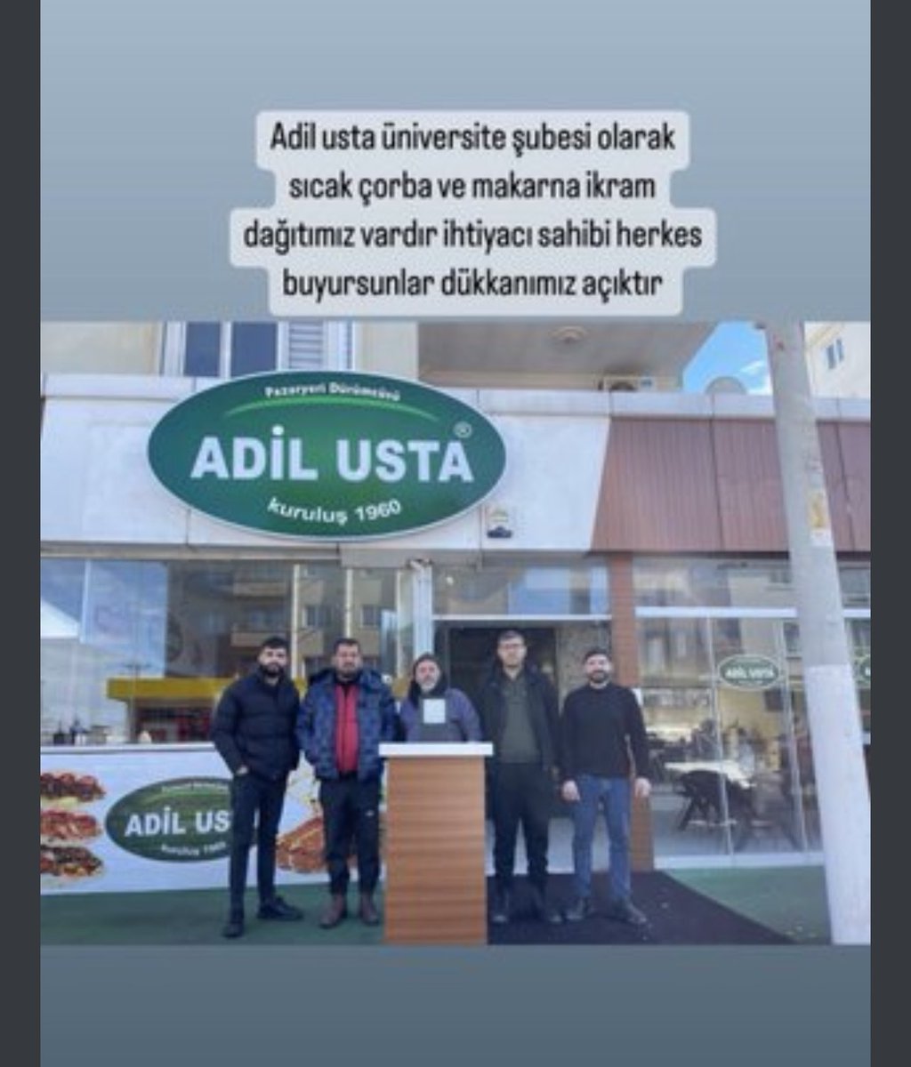 Adil usta üniversite şube çorba ve makarna dağıtımı yapıyor ihtiyaç sahipleri gidebilir.