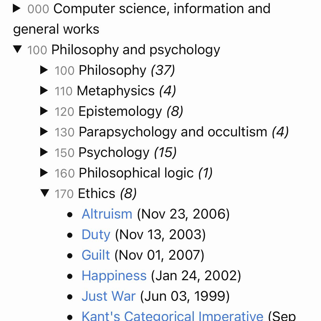 genmon's tweet image. The entire BBC In Our Time archive browsable by Dewey-Decimal code? Yes please
I made a website to find old episodes of In Our Time to listen to. There are almost a thousand, it’s my starting point for any new topic
Very early, suggestions welcome
genmon.github.io/braggoscope/