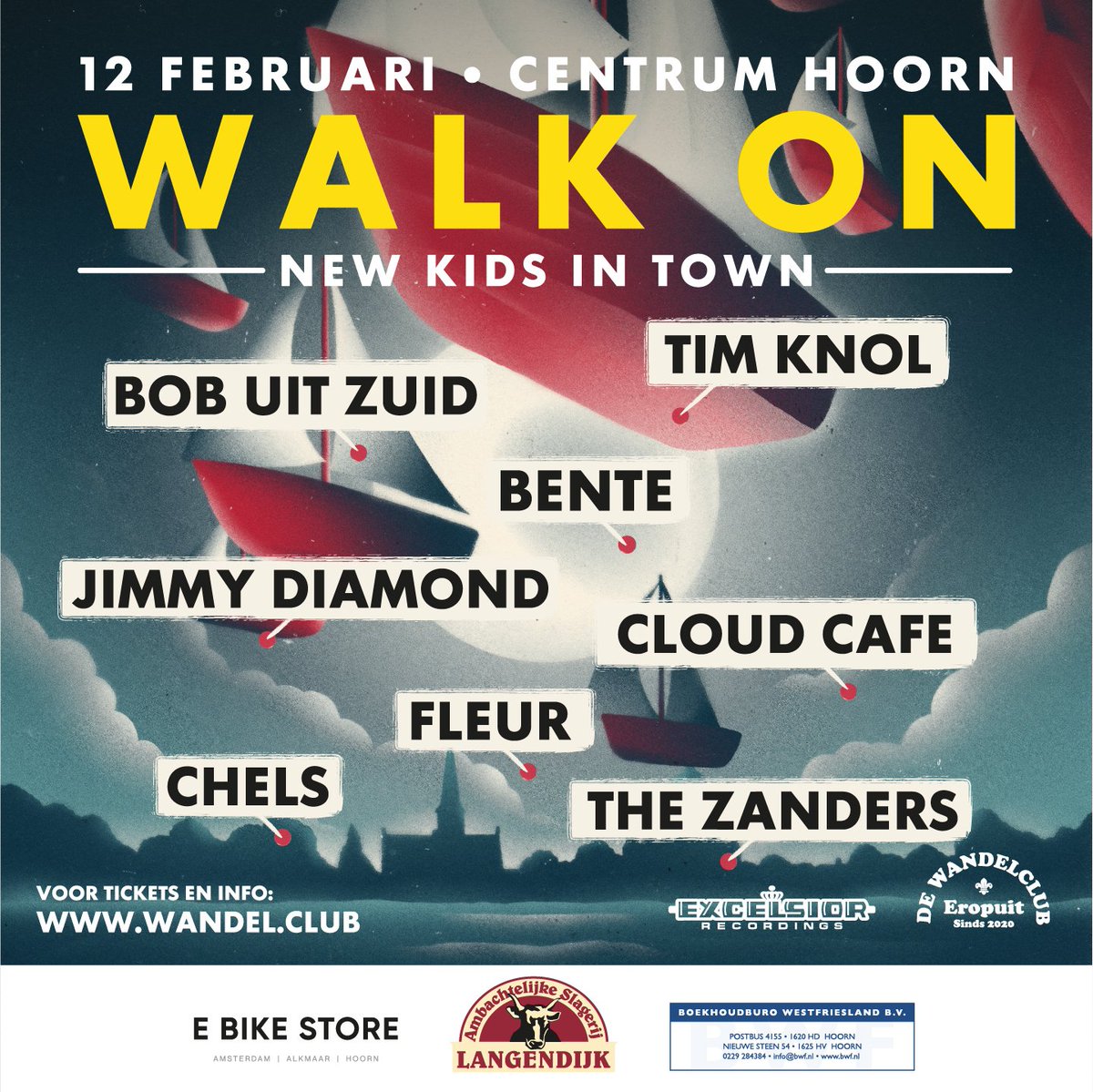 Ook <a href="/bobuitzuid/">bobuitzuid</a> speelt op zondag 12 februari op het wandelfestival Walk On in Hoorn. Bezoek naast zijn optreden ook de optredens van onder andere <a href="/timknol/">Tim Knol</a>, Cloud Cafe en Fleur. Laatste kaarten via: wandel.club