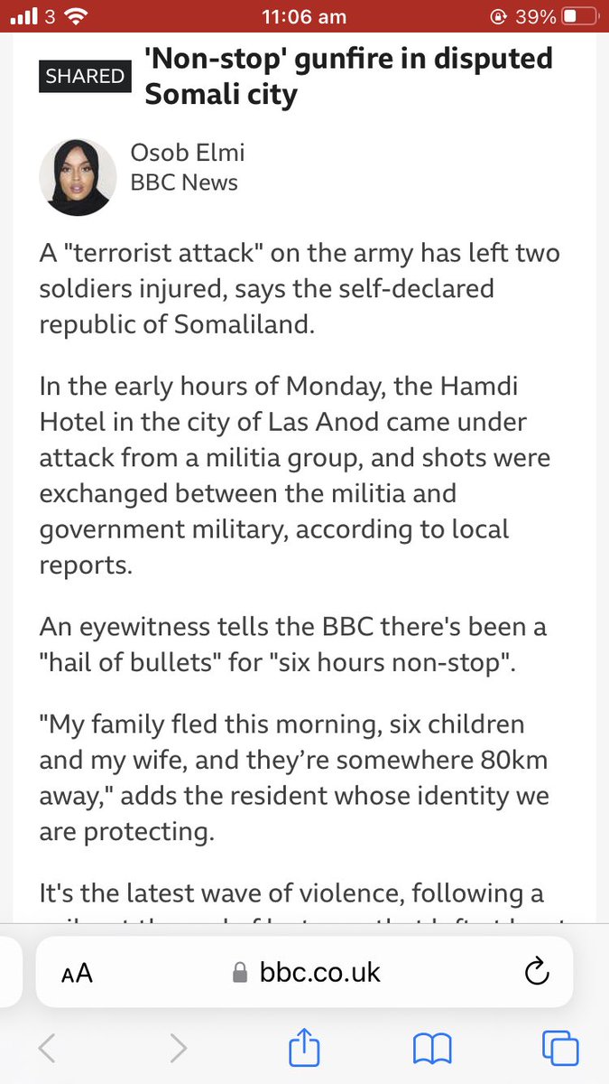 EIshmael_'s tweet photo. Can we all make a formal complaint to BBC. Because Osob Elmi is a secessionist. Previously, Yusuf Gaboobe, her uncle, used BBC to commit genocide in (Dilla). She's trying the same tactic - Sweetheart 2023 is not 1992'94. https://t.co/KkutVHCCaq