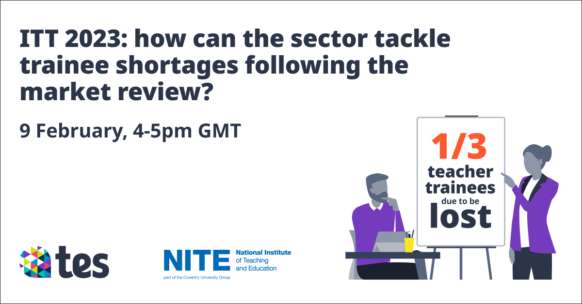 How can we address ITT cold spots, and keep schools from plunging further into recruitment turmoil? Join <a href="/DanWorth/">Dan Worth</a>, <a href="/ProfGerJones/">Prof Geraint Jones</a>, <a href="/KarenAnnaRose/">Karen Rose</a>, <a href="/ianlhunter/">Ian Hunter</a> and <a href="/unleashing_me/">Unleashing Me</a> at 4pm on 9 February for a free webinar as they discuss how to do just that
r1.dotdigital-pages.com/p/5NNY-EYM/nit…