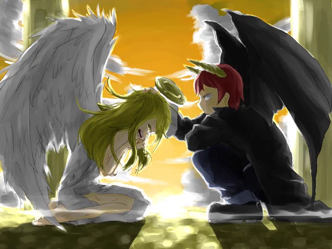 天使と悪魔のイラストの道のり 