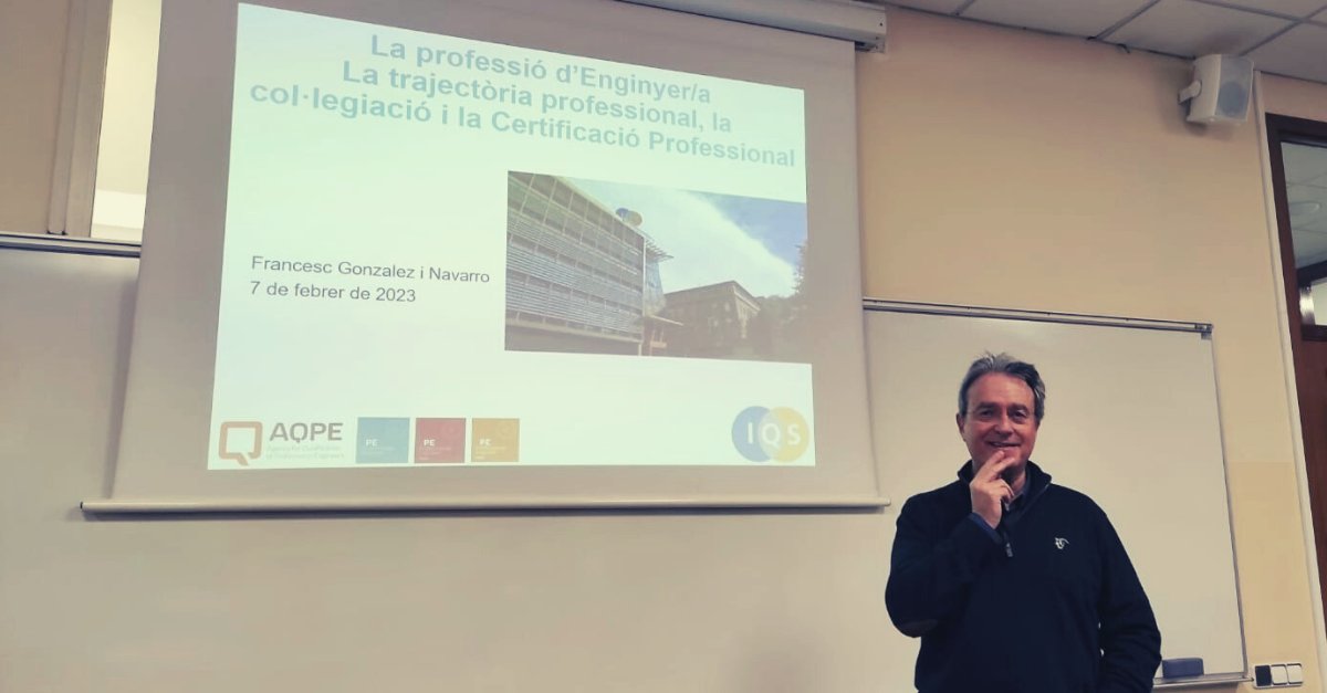 Esta mañana en el <a href="/IQSbarcelona/">IQS Barcelona</a> explicando la certificación #ProfessionalEngineer
✅Potencia el valor de tu trayectoria
✅Asegura el reconocimiento de tu valía profesional
✅Forma parte de nuestra comunidad internacional
✅Demuestra oficialmente tu especialidad