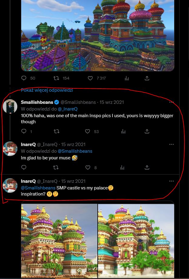 I recently went through Pinterest and found this, I feel like @Smallishbeans stole something from me without mentioning inspiration. All his fans think it's his original idea... Please explain this matter to your fans. #Minecraft #inspiration