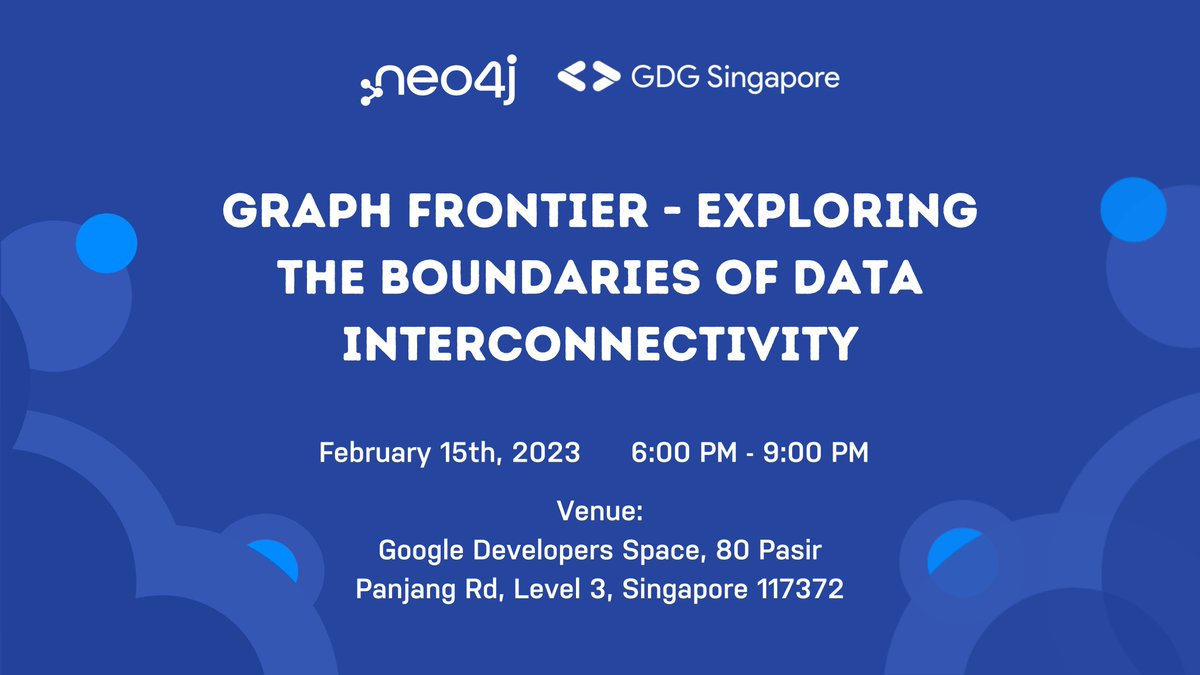 Folks in Singapore, we have an exciting meetup coming up for you. Do check it out: meetup.com/singapore-neo4…

Note: Meetup RSVPs are closed but registrations are still open. Register here: lnkd.in/g5iU6ZwR

Thanks to #GDG #Singapore for partnering with us for this one :)