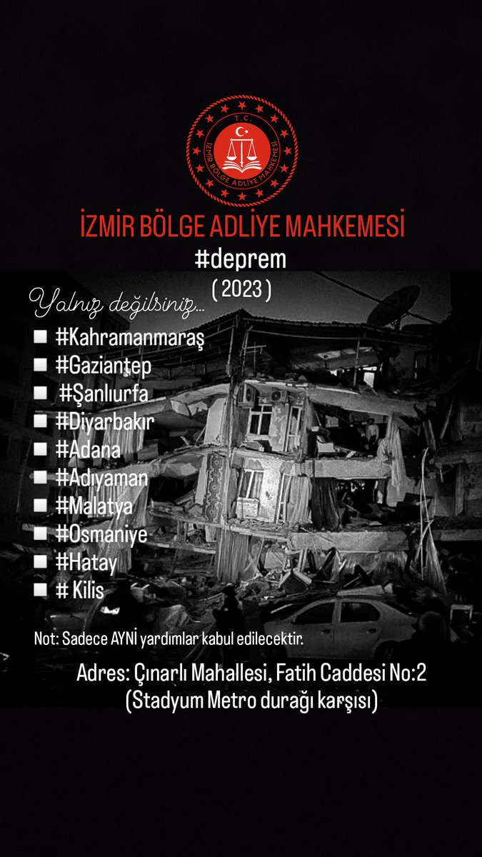 #İzmir #karsiyaka #bosyanli #Bayraklı #konak #gaziemir #buca #antakyadeprem #iskendurun #hatay #adana #gaziantepdepremi #kahramanmarasdepremi