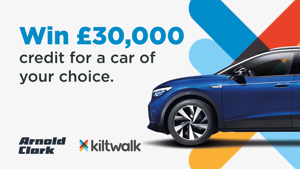 thekiltwalk's tweet photo. This year TWO lucky Kiltwalkers will win £30,000 of credit for their choice of car thanks to our Headline Sponsor @ArnoldClark! 🚗🤩

Sign up now for your chance to win 👉https://t.co/zrSaPg98zz 

#Kiltwalk2023 https://t.co/uLnwWKo6yi
