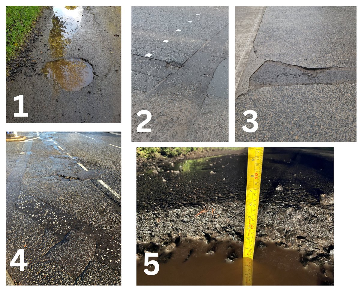 Thinking of having a #Pothole of the month competition.
Here are just a few examples that have been sent in over the last few weeks!
Let us know which one you like hitting the most!
#CrumblingRoads