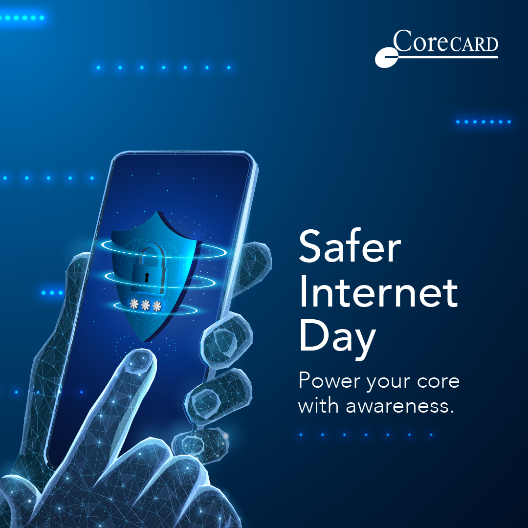 CorecardIn's tweet image. A happy Safer Internet day from CoreCard. On this special day, let’s spread awareness about internet safety and motivate each other to create a positive virtual world.

#corecard #SaferInternetDay #technology #cardpayment #poweryourcore #safety