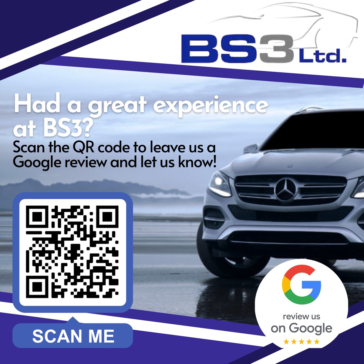 Share your experience with us at BS3! Leave a Google review today - it only takes a moment. Use the QR code or follow this link - g.page/r/CWDBxh5ww9ob….