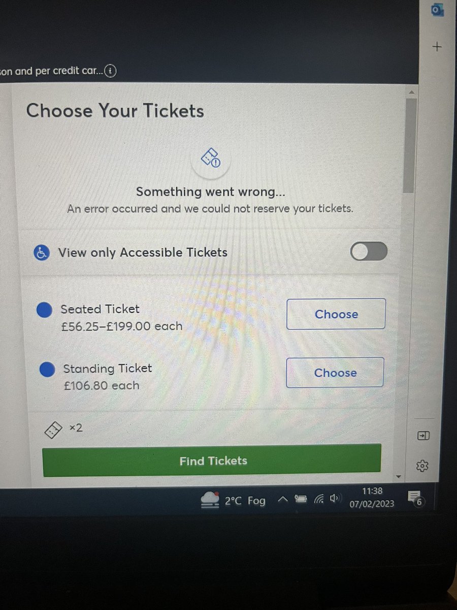 KatieBThompson's tweet photo. @TicketmasterUK any reason why every time I’ve managed to get to the front of the Beyoncé queue I get this error message for 10 mins and then kicked back to the start of the queue? https://t.co/J3Nh5DoSb9