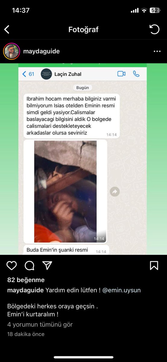Bosbos1_11's tweet photo. #eminuysun yaşıyor #isiashotel #isiasotel #afaddeprem #adiyamandeprem #enkazdayim https://t.co/vcS5kqmw2U