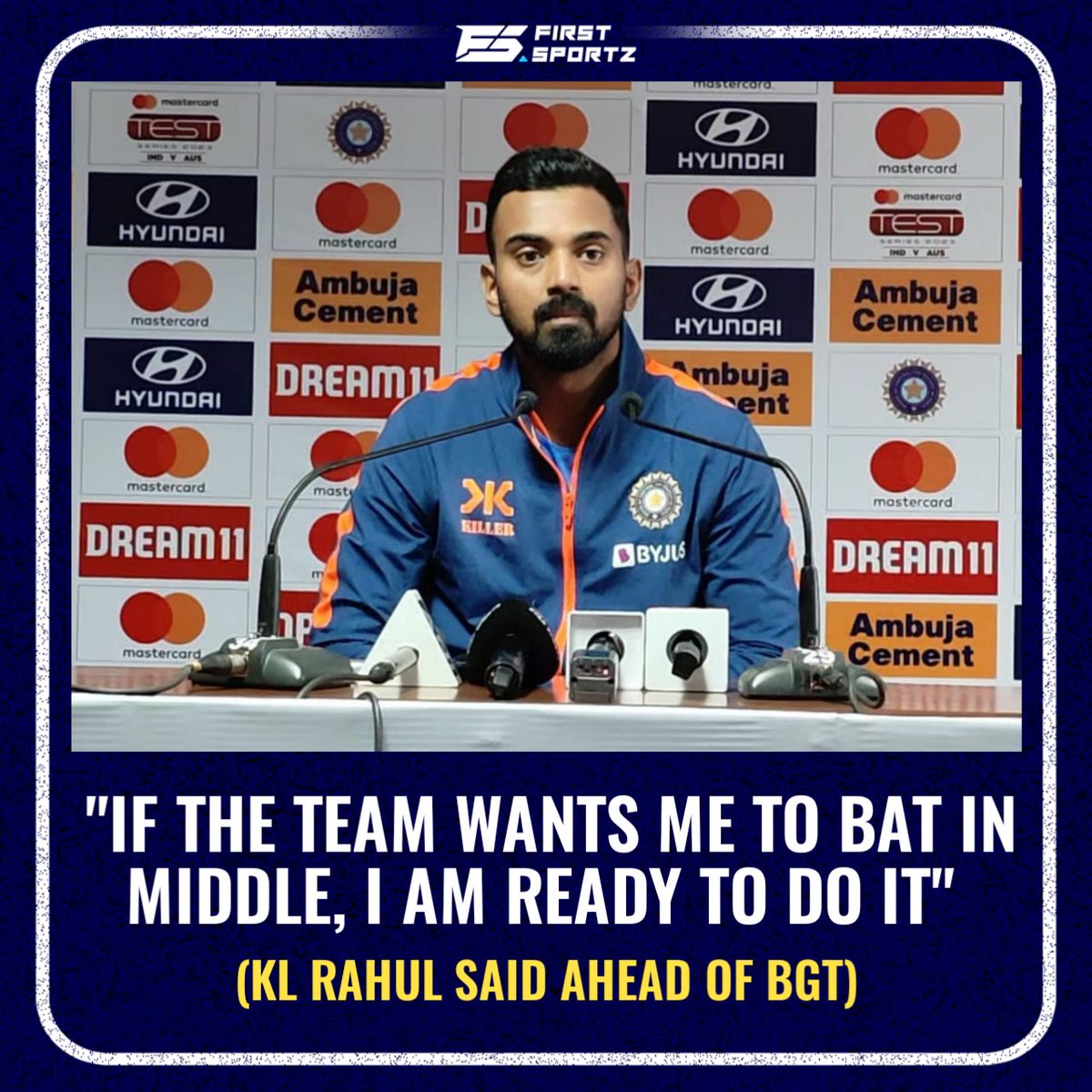 firstsportzcric's tweet photo. Asked if Shubman Gill will bat in the middle-order, Rahul said:
#KLRahul #ShubmanGill #INDvAUS #INDvsAUS #firstsportz https://t.co/3ylC7mTBkx