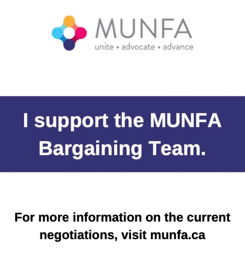 A great morning to throw even more support to our bargaining team as they head back to the table in our fight for a #FairDealAtMUN ✊