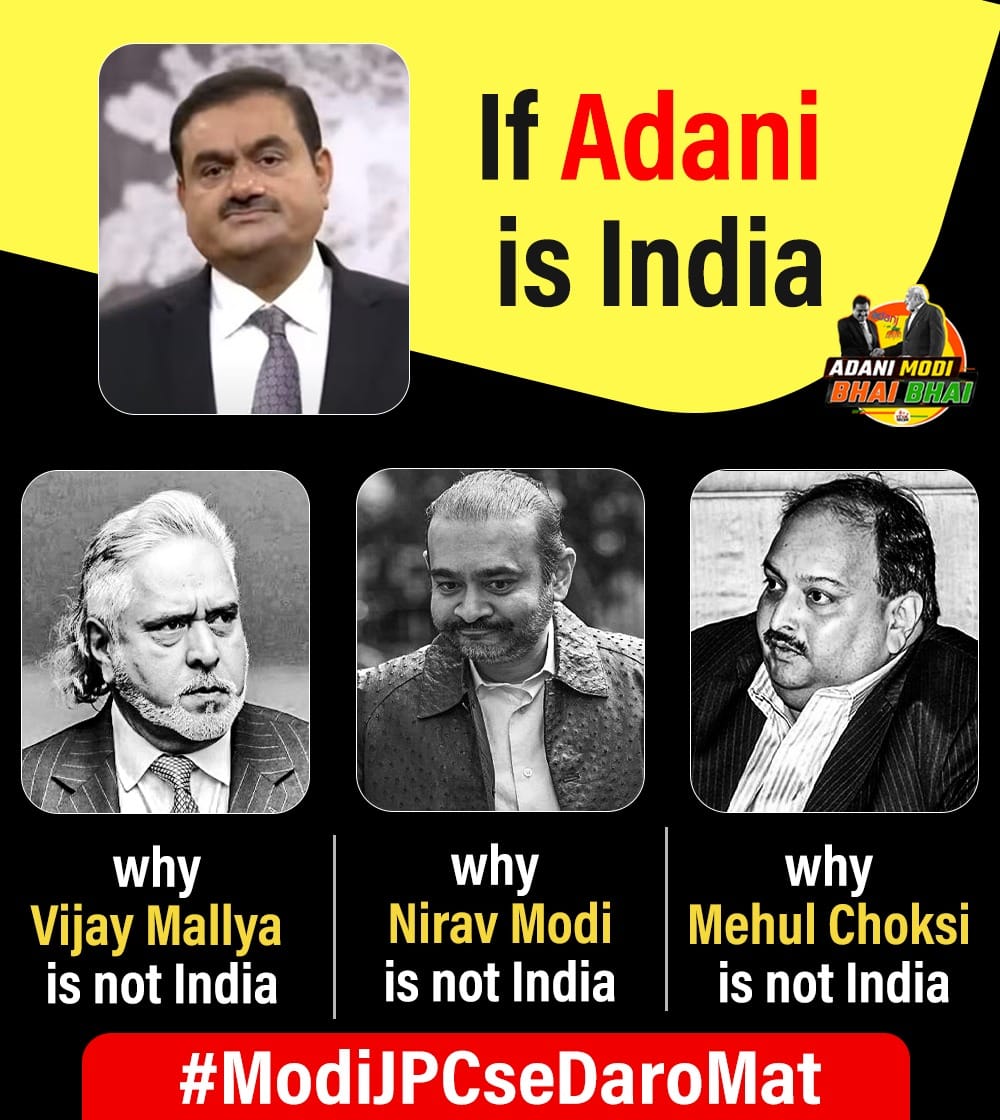 IYCHimachal's tweet photo. Why should Adani have all the fun, bro?!? 

#ModiJPCseDaroMat https://t.co/22dhWcU56T