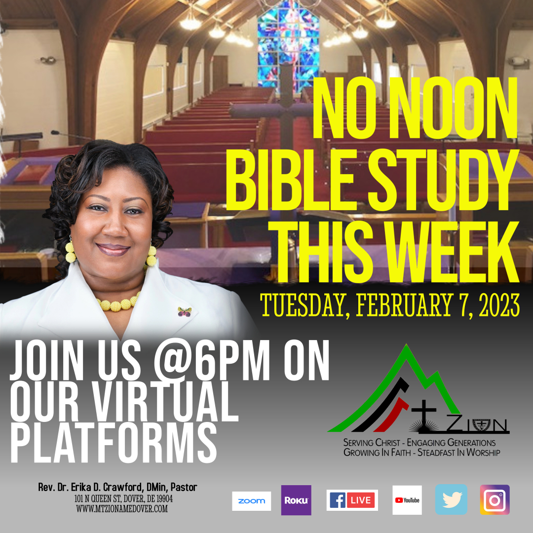 #BibleStudy #MZDover #ScheduleChange #VirtualStudy #Church #Christ #Community