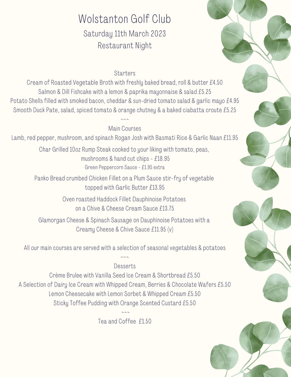 Restaurant Night Saturday 11th March 🥰🍻🥂 #nightout #greattimewithfriends #hospitality #staffsgolf