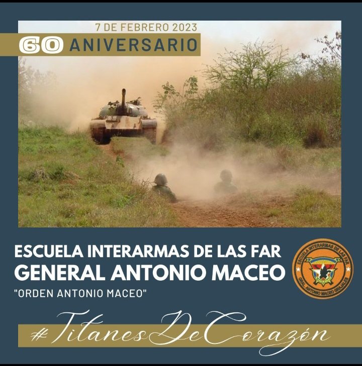 EjrcitoOrienta1's tweet photo. La Escuela Interarmas de las FAR “General Antonio Maceo” Orden "Antonio Maceo" fue fundada el 7 de febrero de 1963 por el entonces comandante y ministro de las FAR Raúl Castro Ruz. A todos los que han formando parte de este valioso colectivo, muchas felicidades #TitanesDeCorazon https://t.co/n3cj7EuYqR