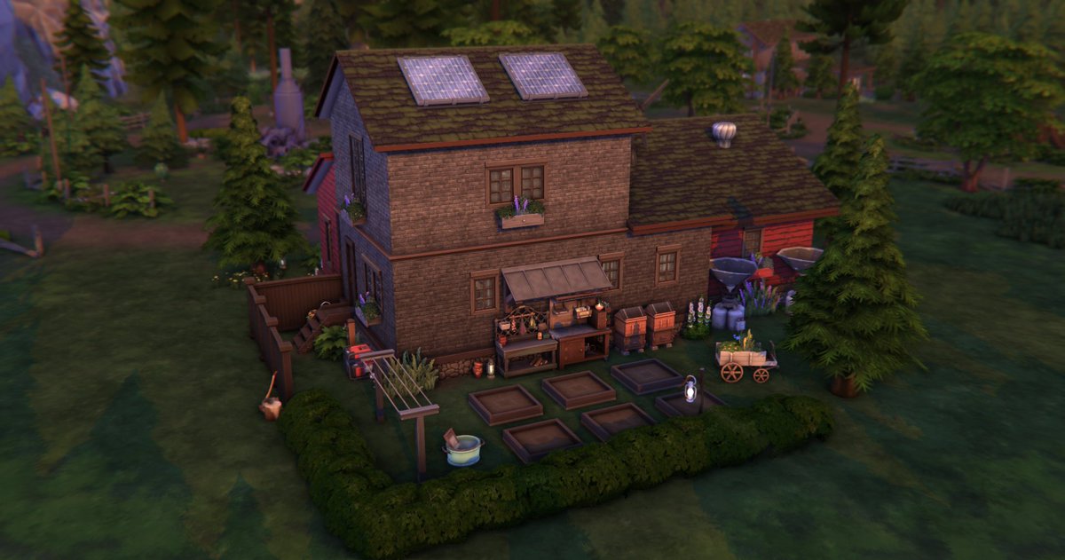Townie_Sim's tweet photo. Finally got around to playing with werewolves in #thesims4 
Made a cute #OffTheGrid cabin home  for my werewolf x Spellcaster couple. 
#ShowUsYourBuilds #Sims4 @TheSims @SimsCreatorsCom #TS4 https://t.co/uptuatjeml