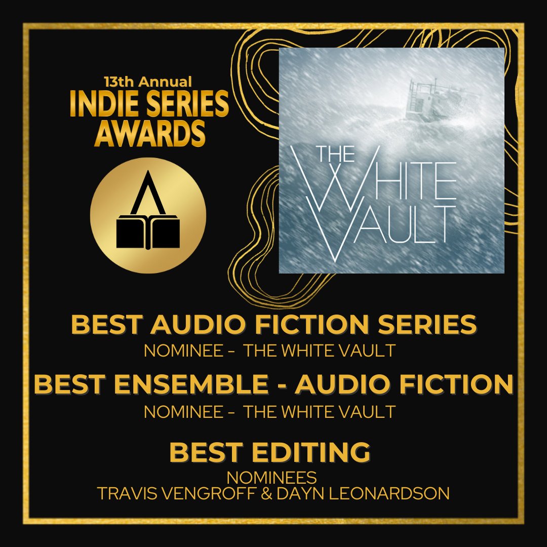 It's our pleasure to announce that Fool & Scholar Productions has been nominated for 10 awards in the 13th annual @isawards!!!

Huge thanks to our FANTASTIC cast of The White Vault, our listeners, and the judges who selected our work!
