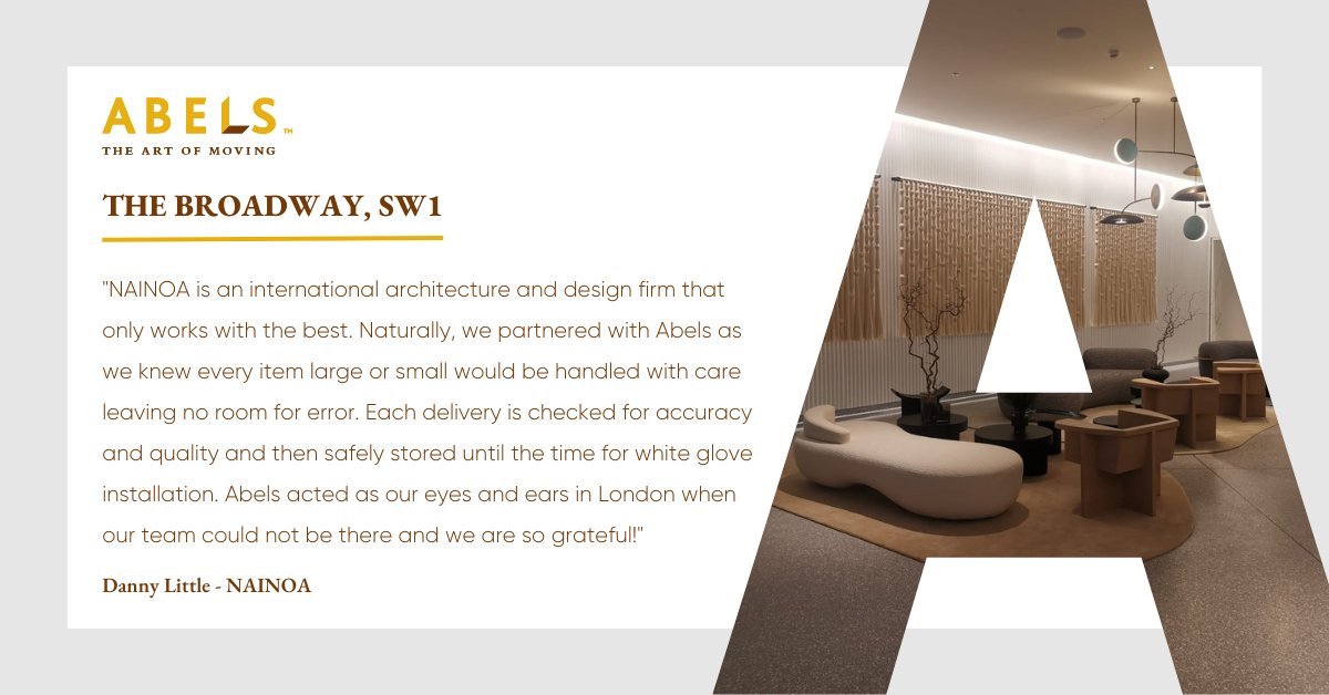 Recently we had the pleasure of working alongside NAINOA Architecture &amp; Interiors to support the furnishing of a suite in The Broadway, Westminster. 

In our most recent #casestudy, we have outlined how Abels provided a bespoke solution to their needs: bit.ly/3jfxLAg