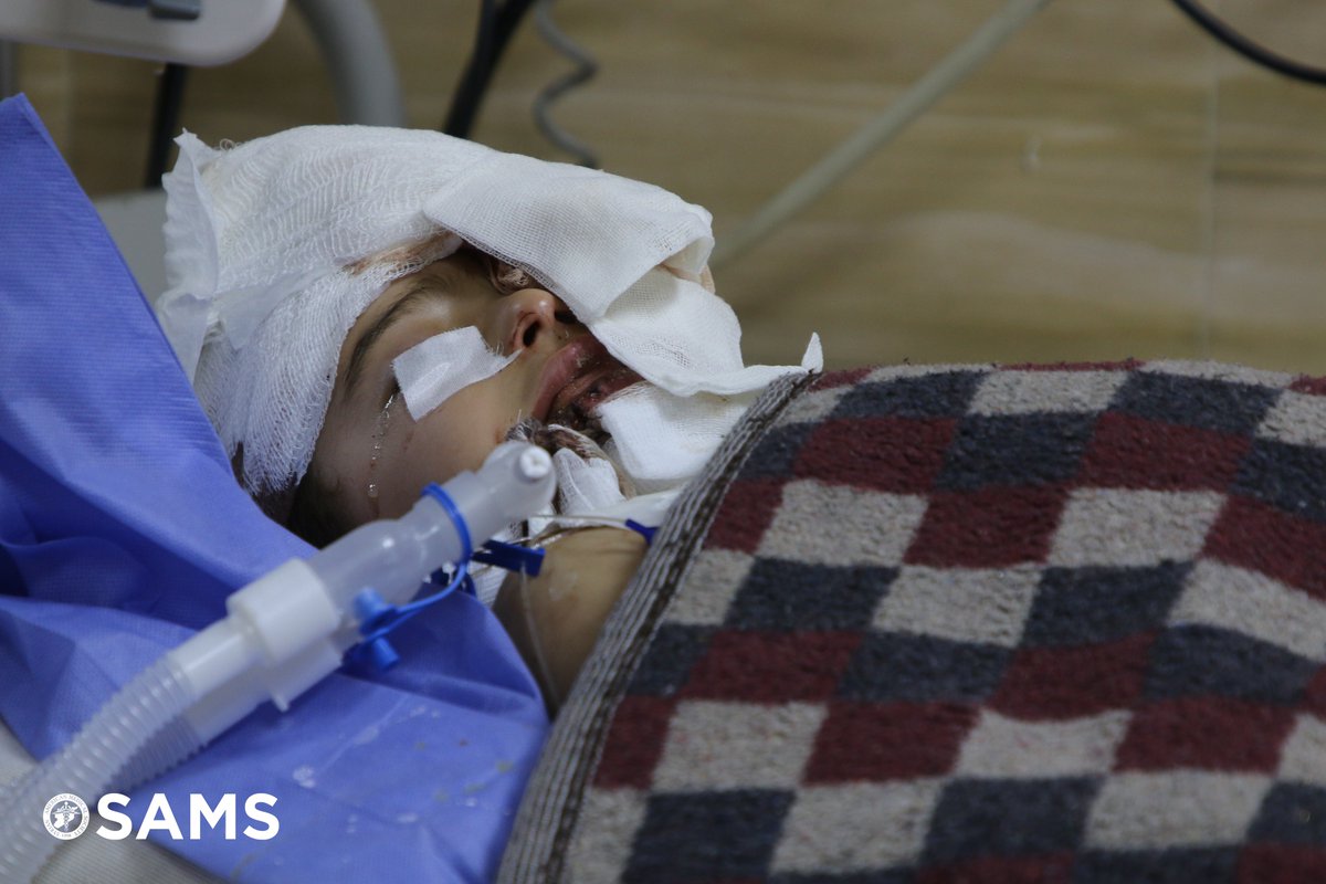 1/2 Khaled (7 years old) is the only survivor of the earthquake in his family. He arrived at Idlib Central Hospital after being pulled out from under the rubble of his house in Salqin.