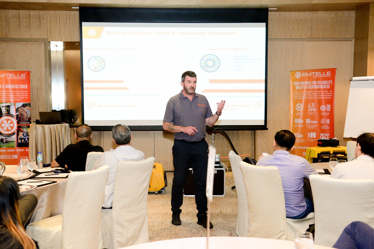 Excited to share the success of our technical session with Globe Telecom &amp; contractors. We trained on best practices for #blownFibre &amp; received great feedback from the 70 attendees. Thanks to everyone for joining us and making the event a success. #followemtelle #partnerships 🚀
