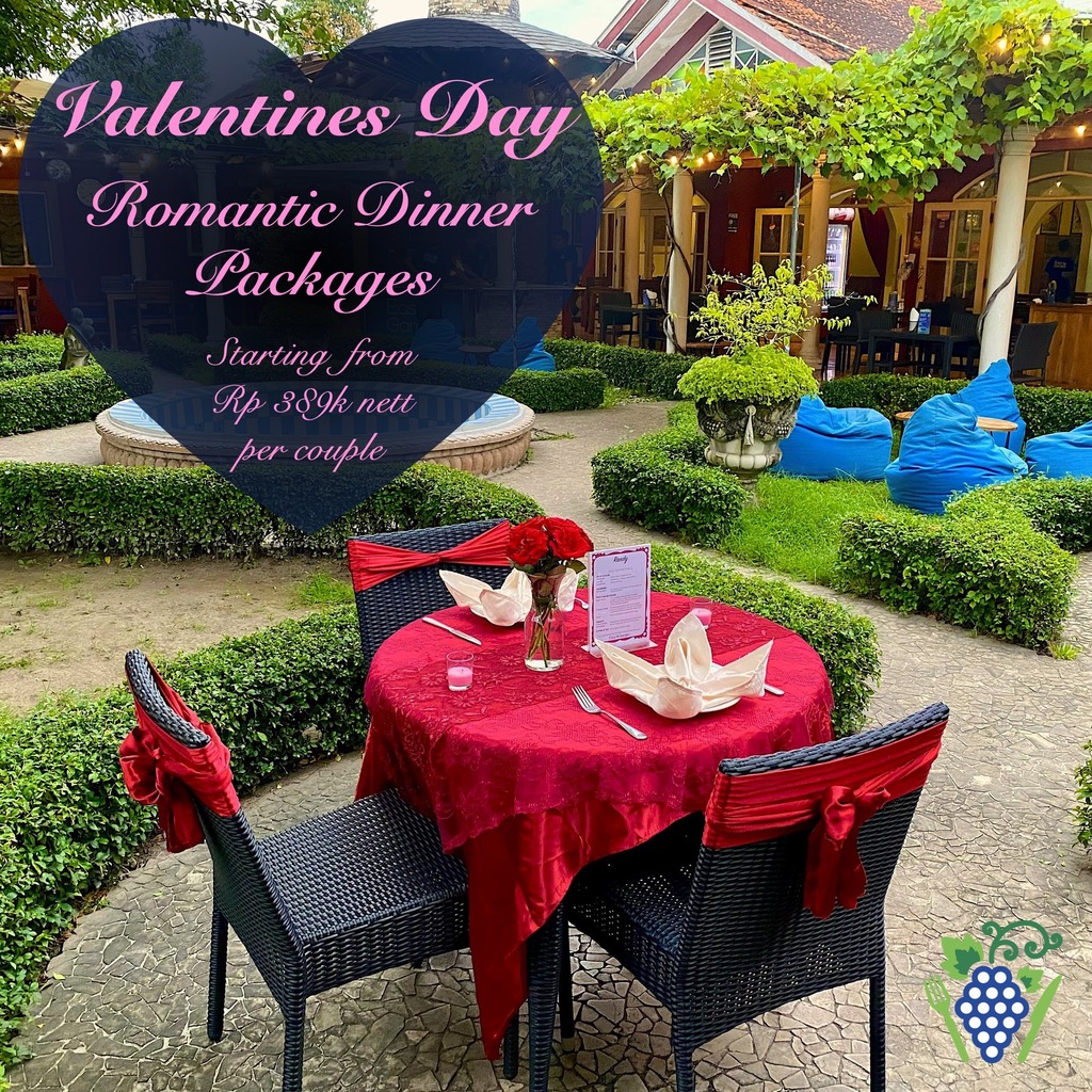 EasyGardenResto's tweet photo. Jangan lupa tanggal 14 Februari ada hari Valentines!
Nikmati makan malam romantis bersama pasangan anda dengan dekorasi meja  dengan fresh roses di taman indah Easy Garden.

THE STEAK DINNER
Minuman : Pilihan Mocktail, Juice atau Squash
Appetizer : Brusc… https://t.co/QukR3JJjFt https://t.co/d8rhoISQMT