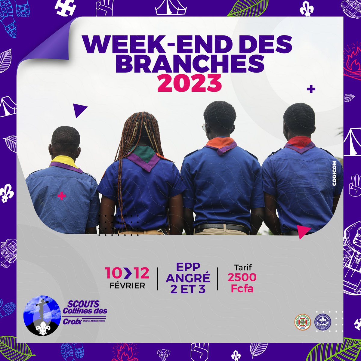 Week-end de branche des Scouts du district du 10 au 12 Février 2023.