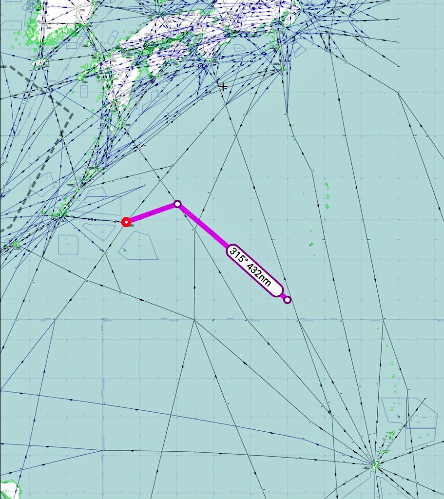 FMilcoms's tweet photo. #PICO81 #AE0360 #JMQS on CWP Tokyo.
Route Clearance
22E40 CANAI V75 MDE
Heading NW to avoid restricted area. https://t.co/82gsgaCKy2