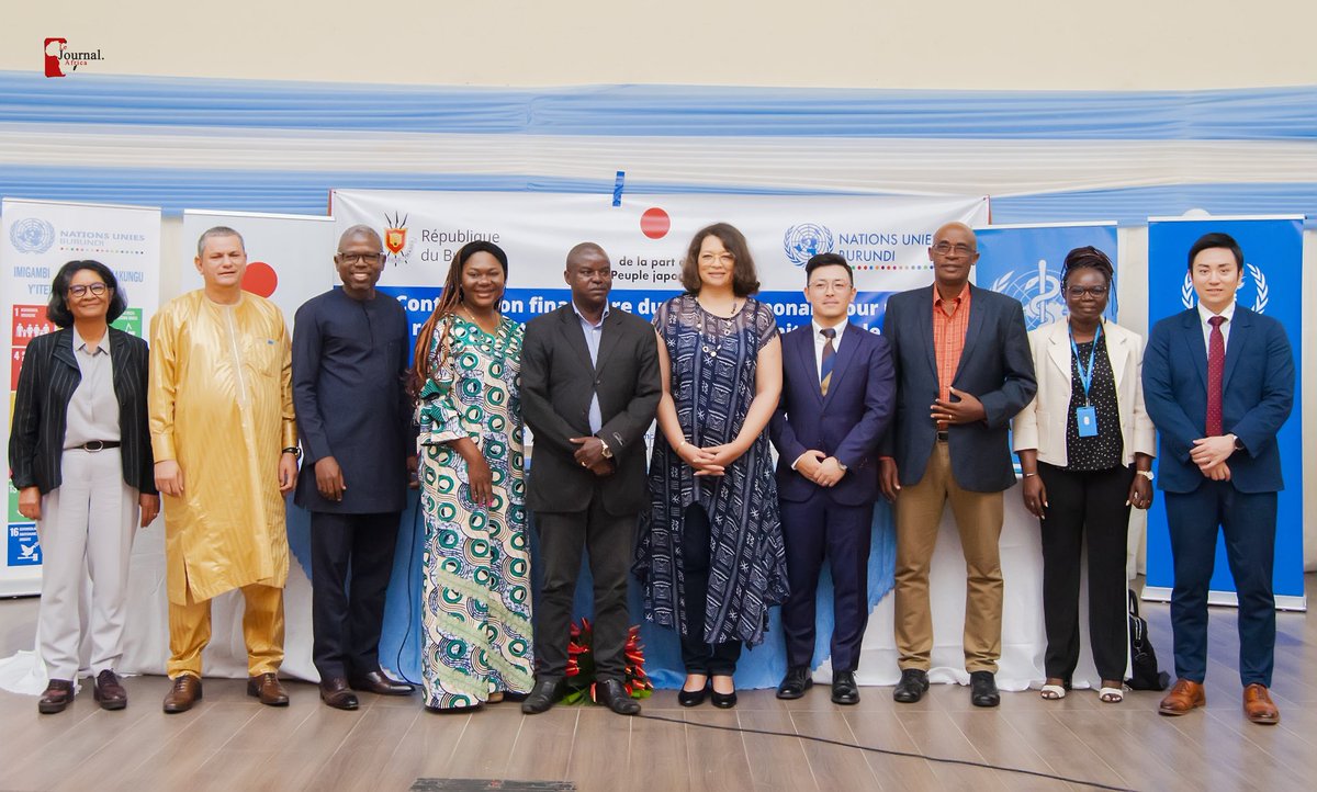 lejournalafrica's tweet photo. #Burundi : @UN_Burundi annonce la contribution financière du peuple japonais pour la réponse intégrée aux besoins humanitaires en 2023. Une contribution de 5,8 millions #USD qui sera directement gérée par le consortium de 3 agences (@UNHCR_Burundi ,@WhoBurundi et @WFP au #Bdi). https://t.co/rokj8RkB1n