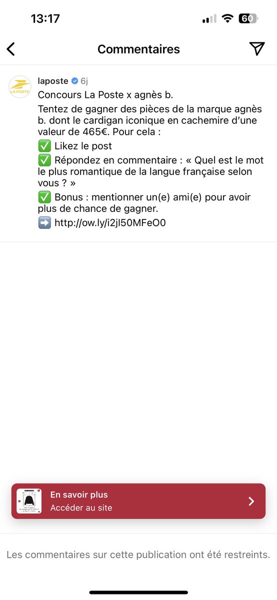 Marine2MP's tweet photo. Faire un jeu concours « participez en commentaire » en bloquant les commentaires 👍
Je suis tjs étonnée du nombre d’euros jetés par la fenêtre par les annonceurs. https://t.co/nRj5Bn9lCp