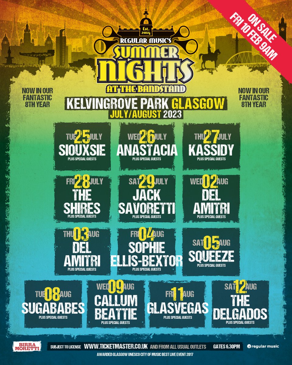 Help Musicians Scotland (@hm_scot) on Twitter photo Fancy 2 tickets to one of <a href="/SummernightsKGB/">Summer Nights at The Bandstand</a> amazing lineup of gigs?
Come along to our Glasgow Pub Quiz this Thursday at 7pm, where you could win tickets to the show of your choosing! Thank you to @RegularMusicUK for donating this fantastic prize.
Tickets: helpmusicians.org.uk/get-involved/f… Fancy 2 tickets to one of <a href="/SummernightsKGB/">Summer Nights at The Bandstand</a> amazing lineup of gigs?
Come along to our Glasgow Pub Quiz this Thursday at 7pm, where you could win tickets to the show of your choosing! Thank you to @RegularMusicUK for donating this fantastic prize.
Tickets: helpmusicians.org.uk/get-involved/f…