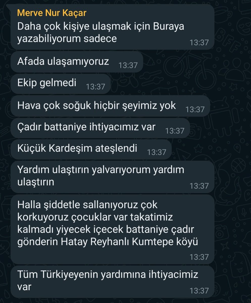 aysensa13's tweet photo. 📍Hatay Reyhanlı Kumtepe Köyü 1.Mevki No:8
@AFADHatay @AFADBaskanlik @HatayBSB @HatayValiligi https://t.co/cGMwbB4nEC